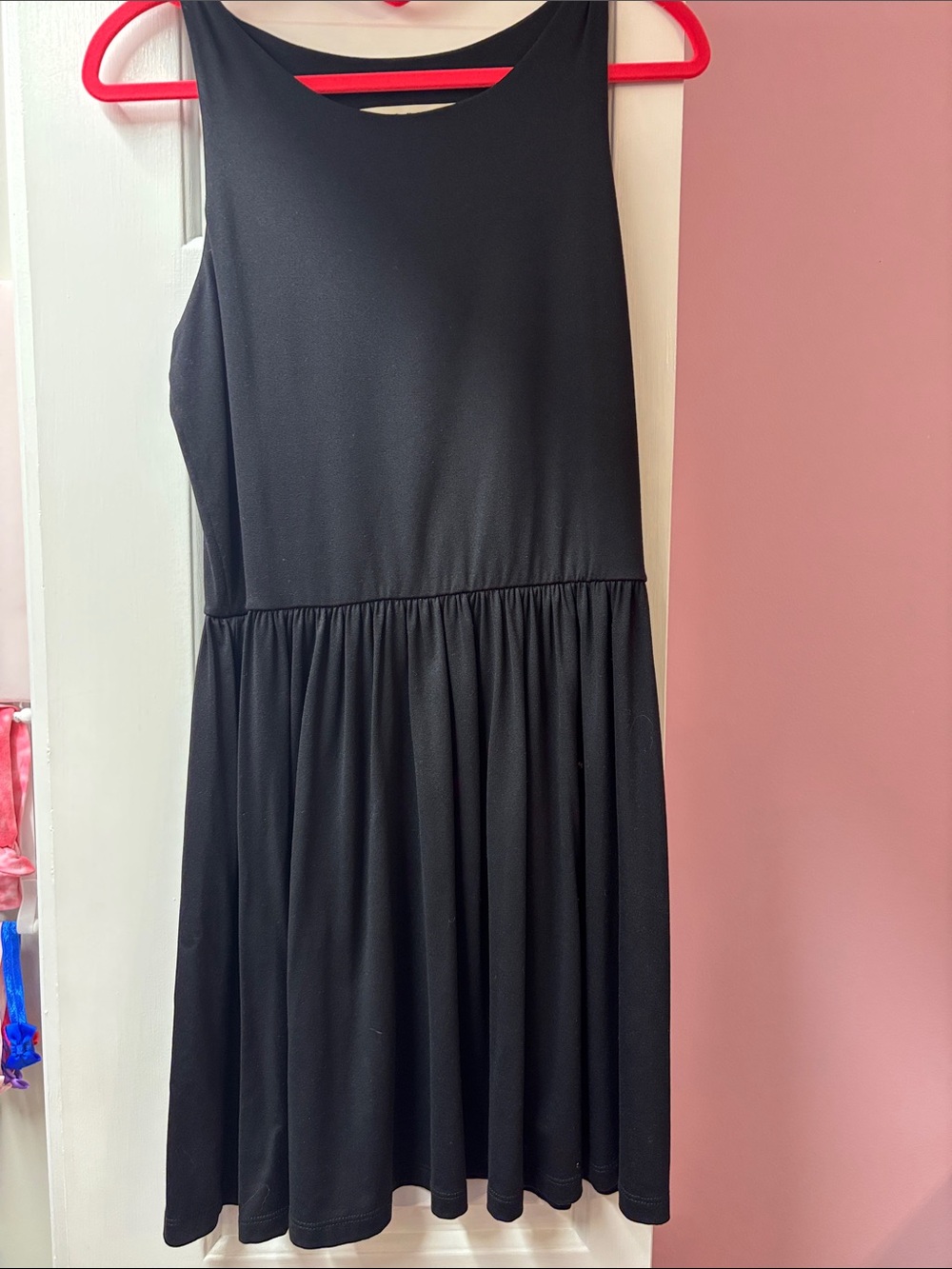 Susana Monaco Black Sleeveless Gathered Waist Dress M